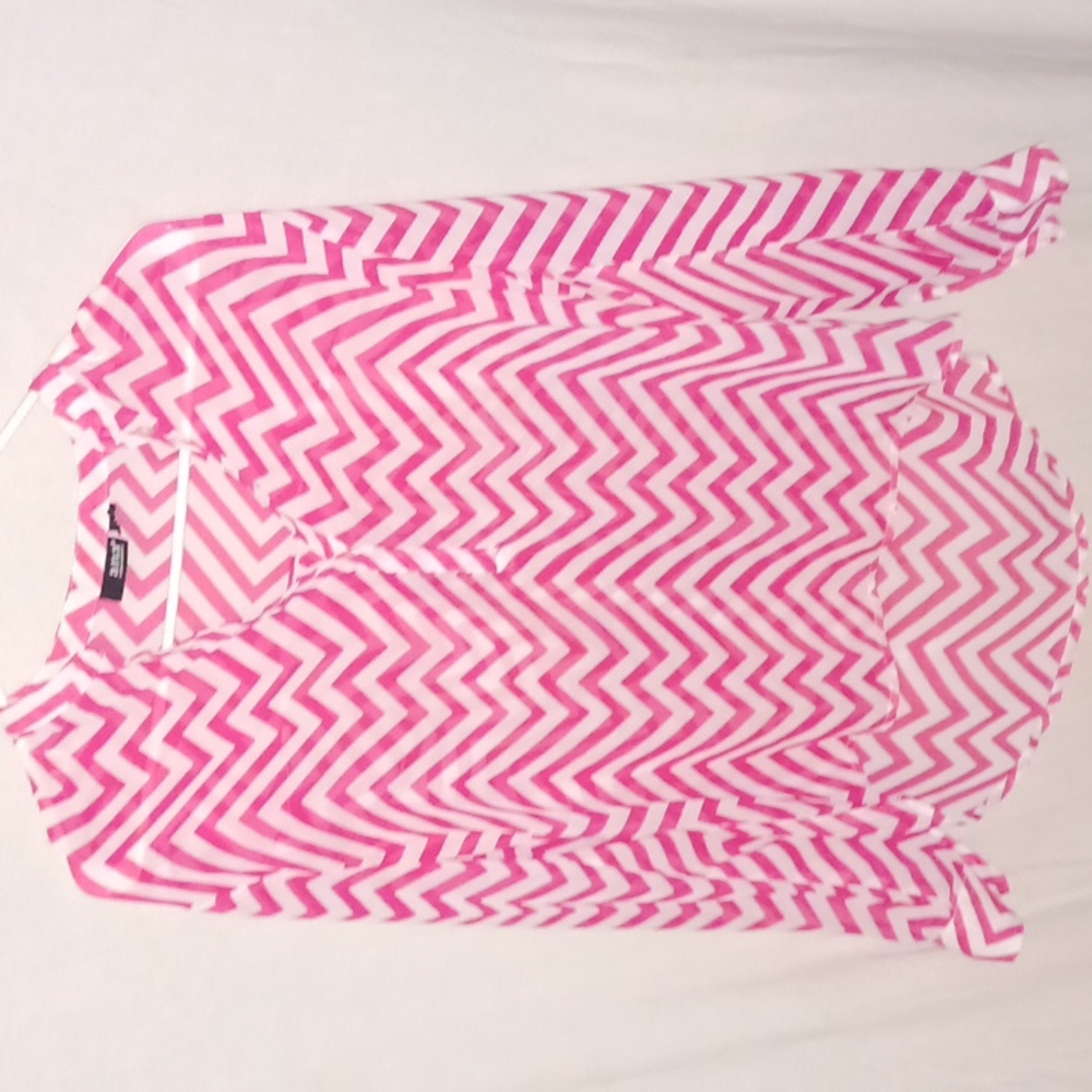 Pink and white Chevron a.n.a blouse!!